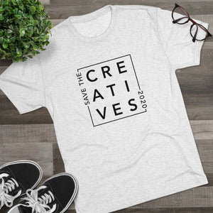 "Save The Creatives 2020" By Midnight Confetti- Men's Tri-Blend Tee